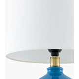 Modern European furniture - Linen Carved Ceramic Table Lamp - www.oroa.com