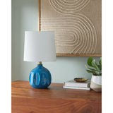 Modern European furniture - Linen Carved Ceramic Table Lamp - www.oroa.com