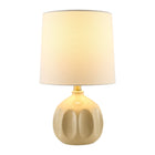Modern European furniture - Linen Carved Ceramic Table Lamp - www.oroa.com