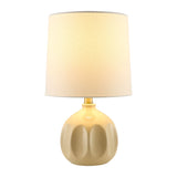 Modern European furniture - Linen Carved Ceramic Table Lamp - www.oroa.com