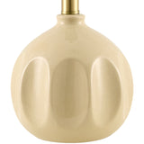 Modern European furniture - Linen Carved Ceramic Table Lamp - www.oroa.com