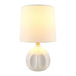 Modern European furniture - Linen Carved Ceramic Table Lamp - www.oroa.com