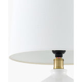 Modern European furniture - Linen Carved Ceramic Table Lamp - www.oroa.com