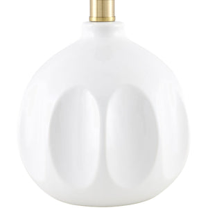   Linen Carved Ceramic Table Lamp | Oroa.com