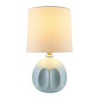 Modern European furniture - Linen Carved Ceramic Table Lamp - www.oroa.com