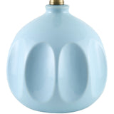 Modern European furniture - Linen Carved Ceramic Table Lamp - www.oroa.com
