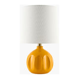 Modern European furniture - Linen Carved Ceramic Table Lamp - www.oroa.com