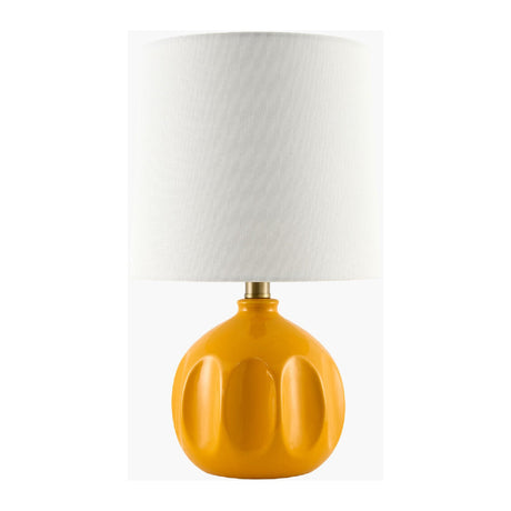 Modern European furniture - Linen Carved Ceramic Table Lamp - www.oroa.com