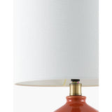 Modern European furniture - Linen Carved Ceramic Table Lamp - www.oroa.com
