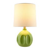 Modern European furniture - Linen Carved Ceramic Table Lamp - www.oroa.com