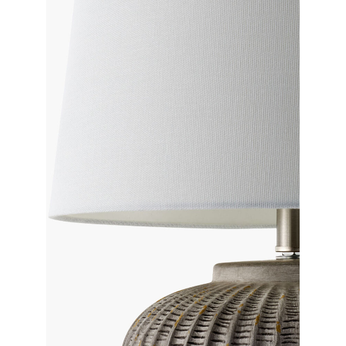   Carved Gray Ceramic Table Lamp | Oroa.com