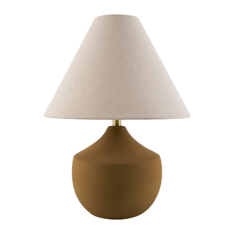 Modern European furniture - Ceramic Beige Linen Table Lamp - www.oroa.com