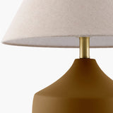 Modern European furniture - Ceramic Beige Linen Table Lamp - www.oroa.com