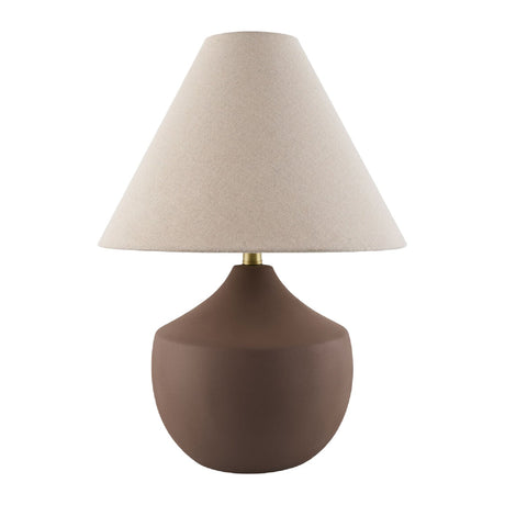 Modern European furniture - Ceramic Beige Linen Table Lamp - www.oroa.com