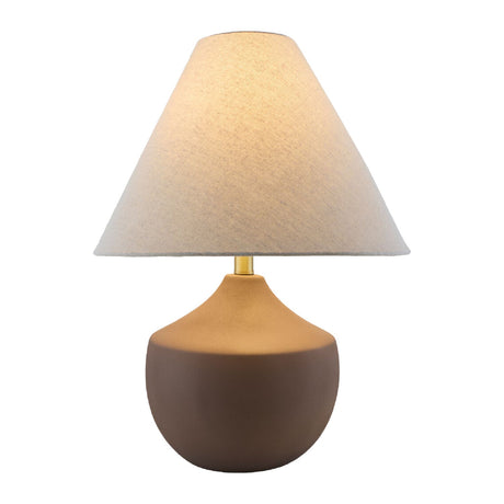Modern European furniture - Ceramic Beige Linen Table Lamp - www.oroa.com