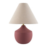 Modern European furniture - Ceramic Beige Linen Table Lamp - www.oroa.com