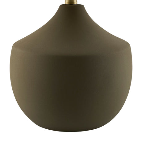 Modern European furniture - Ceramic Beige Linen Table Lamp - www.oroa.com