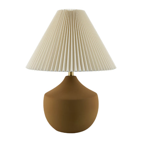 Modern European furniture - Ceramic Beige Linen Table Lamp - www.oroa.com