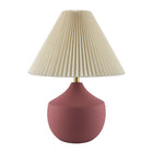 Modern European furniture - Ceramic Beige Linen Table Lamp - www.oroa.com