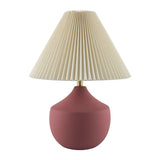 Modern European furniture - Ceramic Beige Linen Table Lamp - www.oroa.com