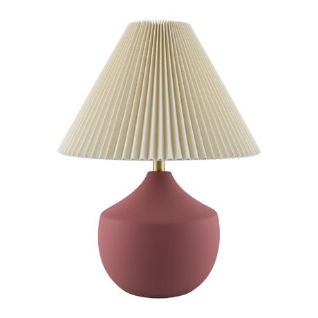 Modern European furniture - Ceramic Beige Linen Table Lamp - www.oroa.com