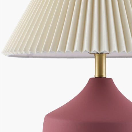Modern European furniture - Ceramic Beige Linen Table Lamp - www.oroa.com