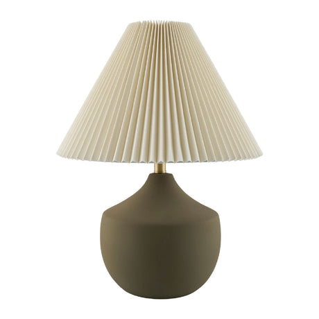 Modern European furniture - Ceramic Beige Linen Table Lamp - www.oroa.com