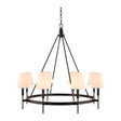 Modern European furniture - Black Metal Ring 8-Light Chandelier - www.oroa.com