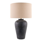 Modern European furniture - Painted Cement Linen Table Lamp - www.oroa.com