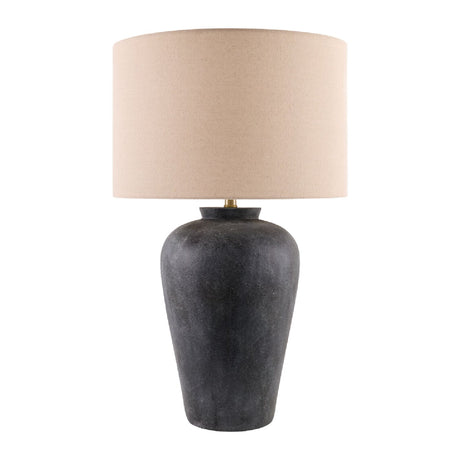 Modern European furniture - Painted Cement Linen Table Lamp - www.oroa.com