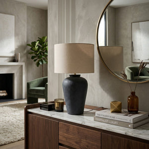   Modern European furniture - Painted Cement Linen Table Lamp - www.oroa.com | Oroa.com