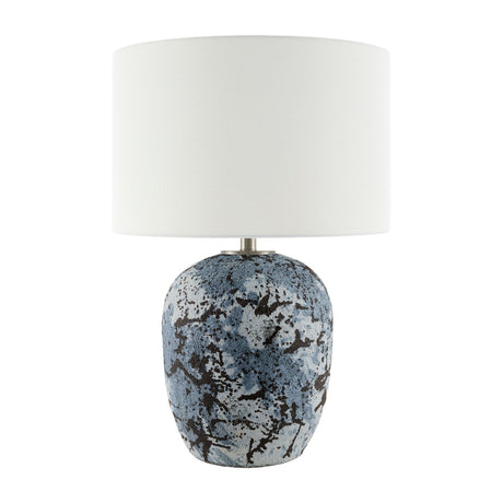 Modern European furniture - Textured Gray Ceramic Table Lamp - www.oroa.com