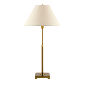 Modern European furniture - White Linen Brass Table Lamp - www.oroa.com