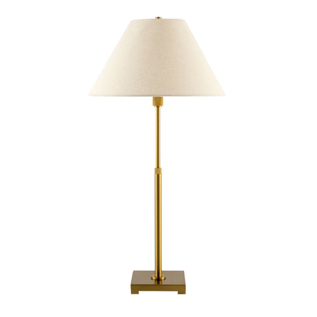   Modern European furniture - White Linen Brass Table Lamp - www.oroa.com | Oroa.com