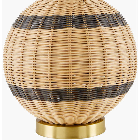 Modern European furniture - Round Rattan Base Table Lamp - www.oroa.com