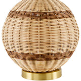 Modern European furniture - Round Rattan Base Table Lamp - www.oroa.com