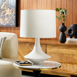 Modern European furniture - White Drum Shade Table Lamp - www.oroa.com