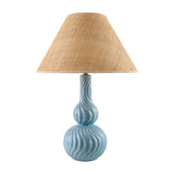 Blue Ceramic Accent Table Lamp | Kuda Home Baska