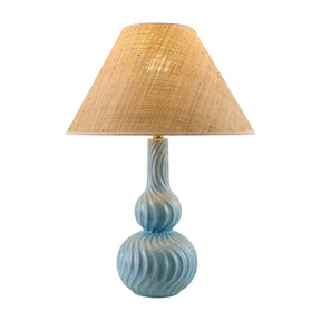 Blue Ceramic Accent Table Lamp – Baska – front view
