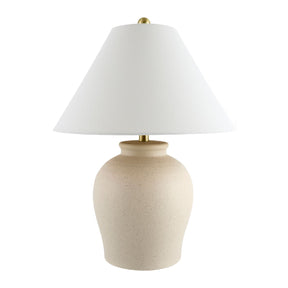 Modern European furniture - Painted Beige Ceramic Table Lamp - www.oroa.com