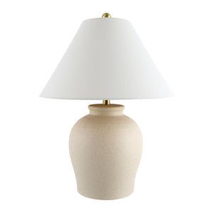   Painted Beige Ceramic Table Lamp | Oroa.com
