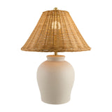 Modern European furniture - Painted Beige Ceramic Table Lamp - www.oroa.com