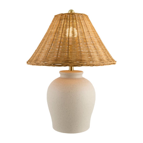 Modern European furniture - Painted Beige Ceramic Table Lamp - www.oroa.com