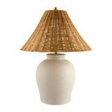 Modern European furniture - Painted Beige Ceramic Table Lamp - www.oroa.com