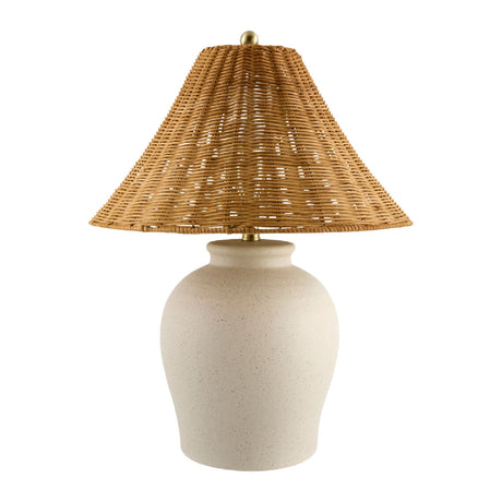 Modern European furniture - Painted Beige Ceramic Table Lamp - www.oroa.com