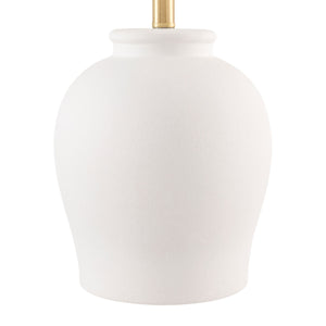   Ceramic White Linen Table Lamp | Oroa.com