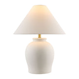 Modern European furniture - Ceramic White Linen Table Lamp - www.oroa.com