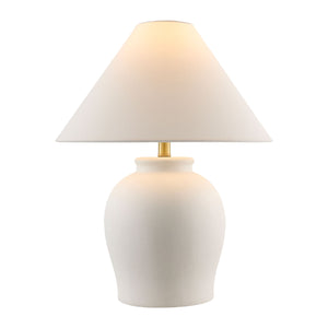   Ceramic White Linen Table Lamp | Oroa.com