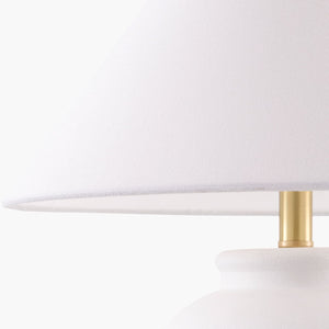  Ceramic White Linen Table Lamp | Oroa.com