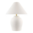 Modern European furniture - Ceramic White Linen Table Lamp - www.oroa.com